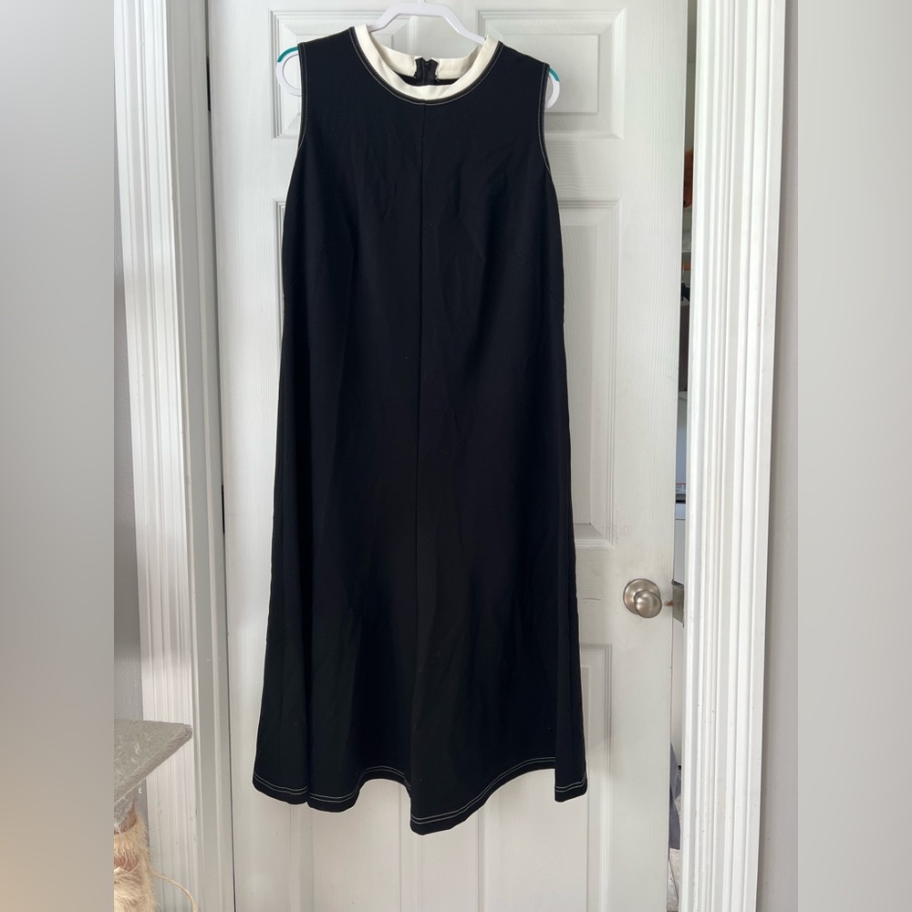 Jersey Crewneck Midi-Dress